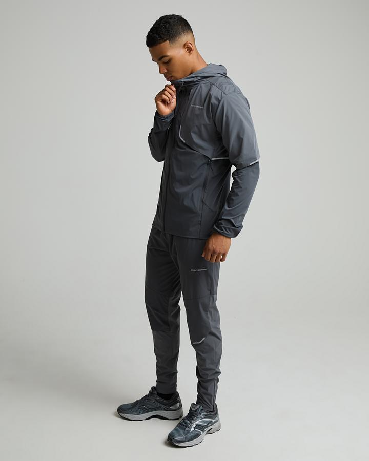 Monterrain Men's Vent 2.0 Woven Running Hoodie - Grey (4132061)