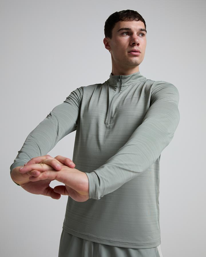 Monterrain Men's Lyder 3.0 Space Dye Quarter Zip T-Shirt - Grey