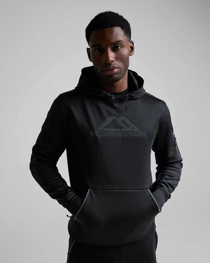 Monterrain Men's Speed 4.0 Poly Fleece Overhead Hoodie - Black