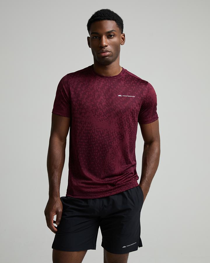 Monterrain Men's Quantum Jacquard T-Shirt - Wild Fig