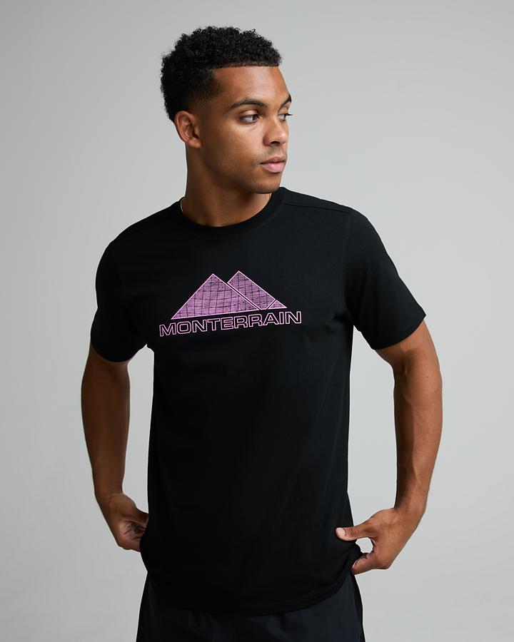 Monterrain Men's Fuse T-Shirt - Black/Velvet Bloom