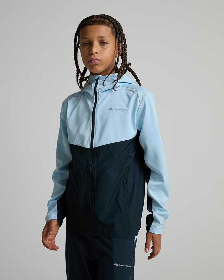 Monterrain Junior Bolt 3.0 Space Dye Windbreaker - Academy Blue Spirit Blue