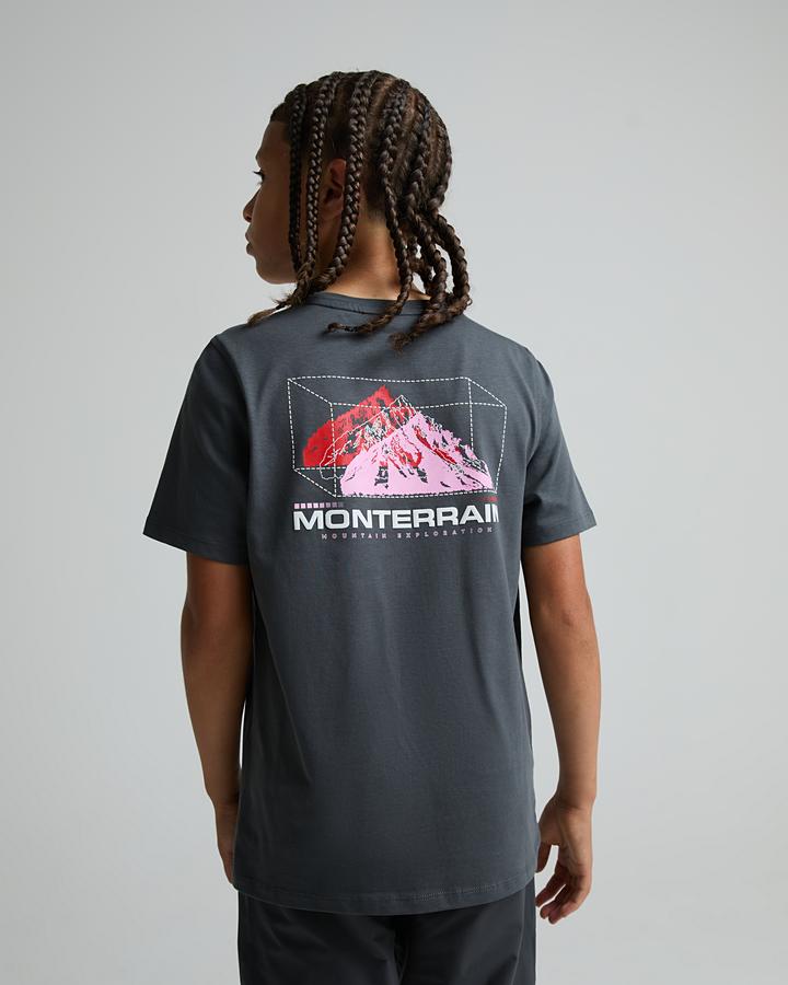 Monterrain Junior Tumult Cotton T-Shirt - Forged Steel
