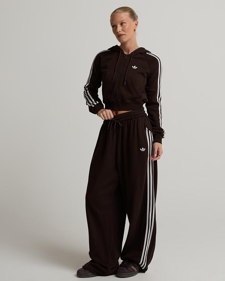 adidas Women's Graphic Fitted Diamante Full Zip Hoodie - Aurora Coffee