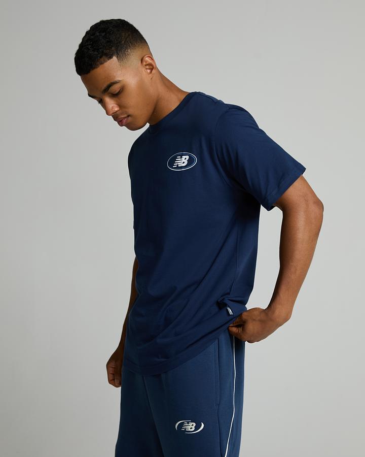 New Balance Men's Oval T-Shirt - Navy