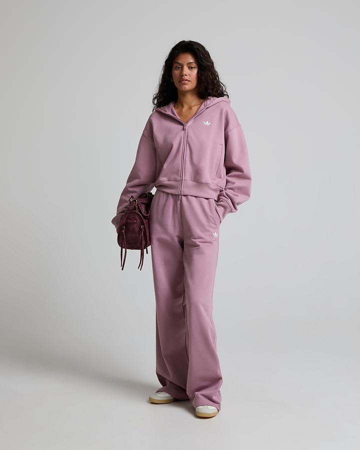adidas Women's Essentials Fleece Full Zip Hoodie - Magic Mauve