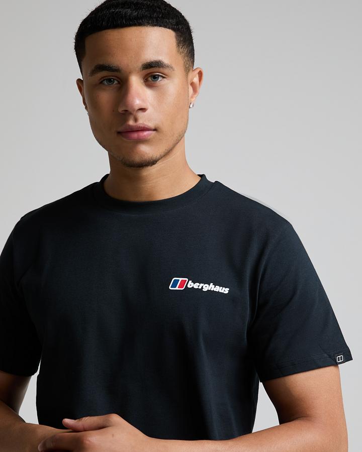 Berghaus Men's GPS Summit Short Sleeve T-Shirt - Jet Black/Genetic Blue
