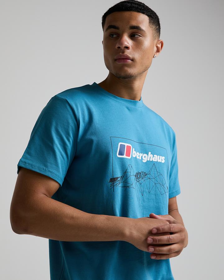 Berghaus Men's Polygon Logo Short Sleeve T-Shirt - Genetic Blue