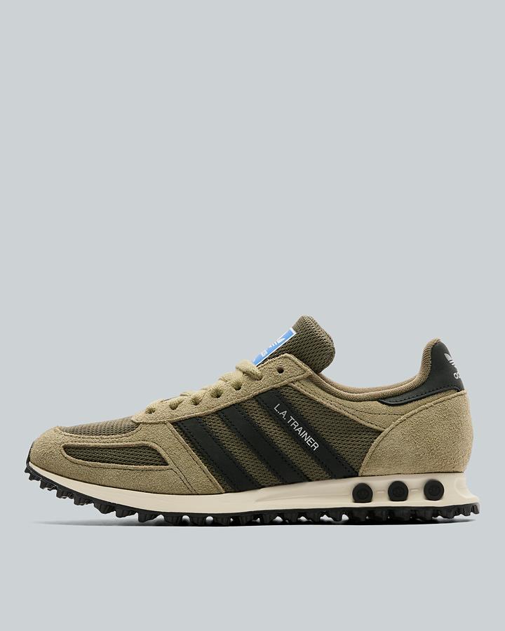 adidas Men's LA Trainer - Olive Strata/Black/Cream