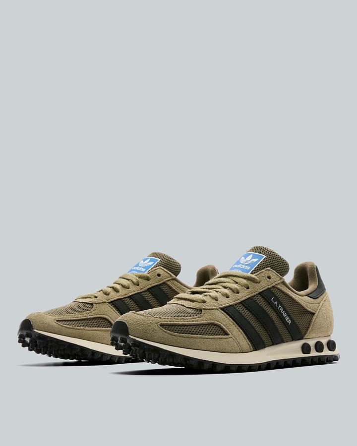 adidas Men's LA Trainer - Olive Strata/Black/Cream