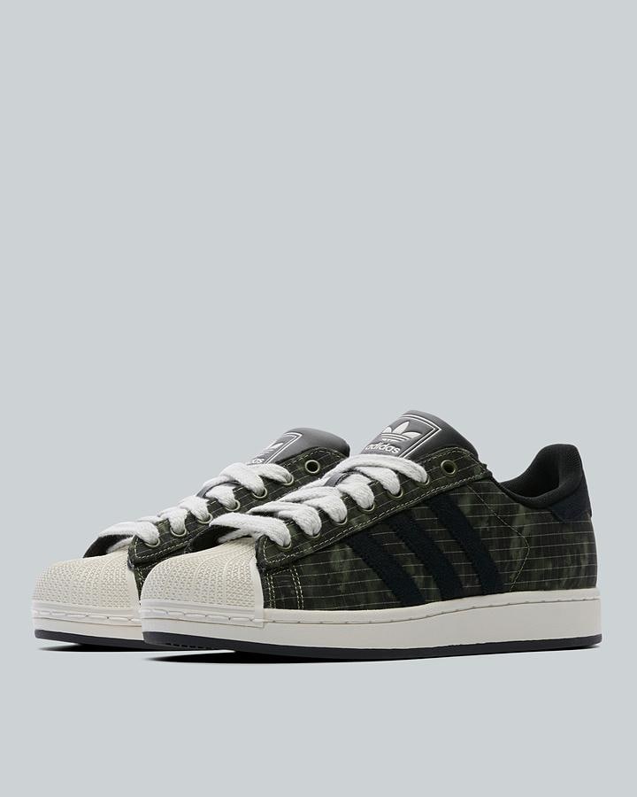 adidas Men's Superstar II Camo Trainer - Utility Black/Grey/White