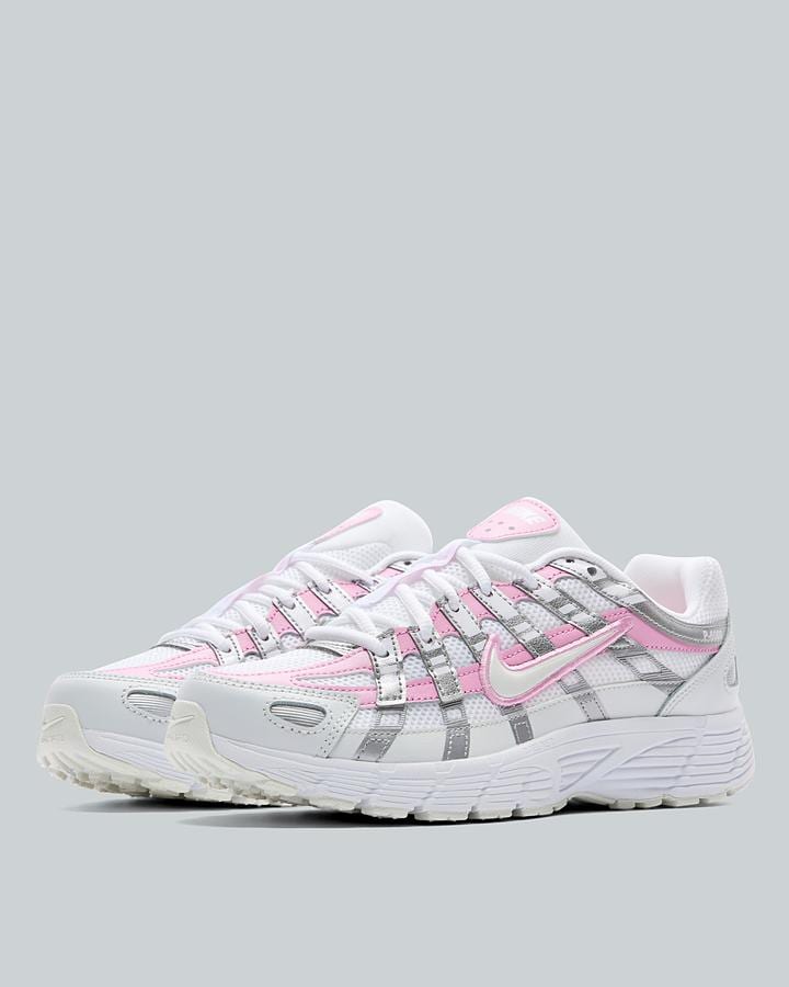 Nike Junior P-6000 Trainers - White Off White Pink Rise