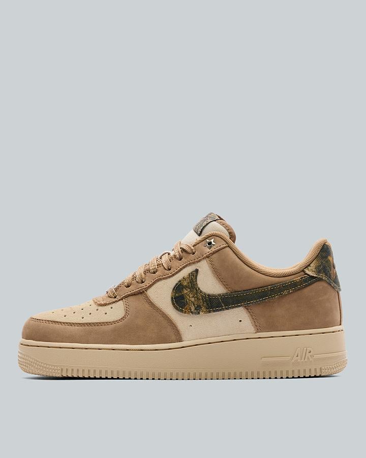 Nike Men's Air Force 1 Low Real Tree Trainer - Rattan/Rocky Tan/Seal Brown