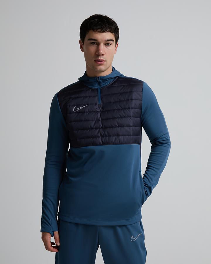 Nike Men's Academy Winter Warrior Half Zip Hoodie - New Slate/Gridiron/Reflective Silver