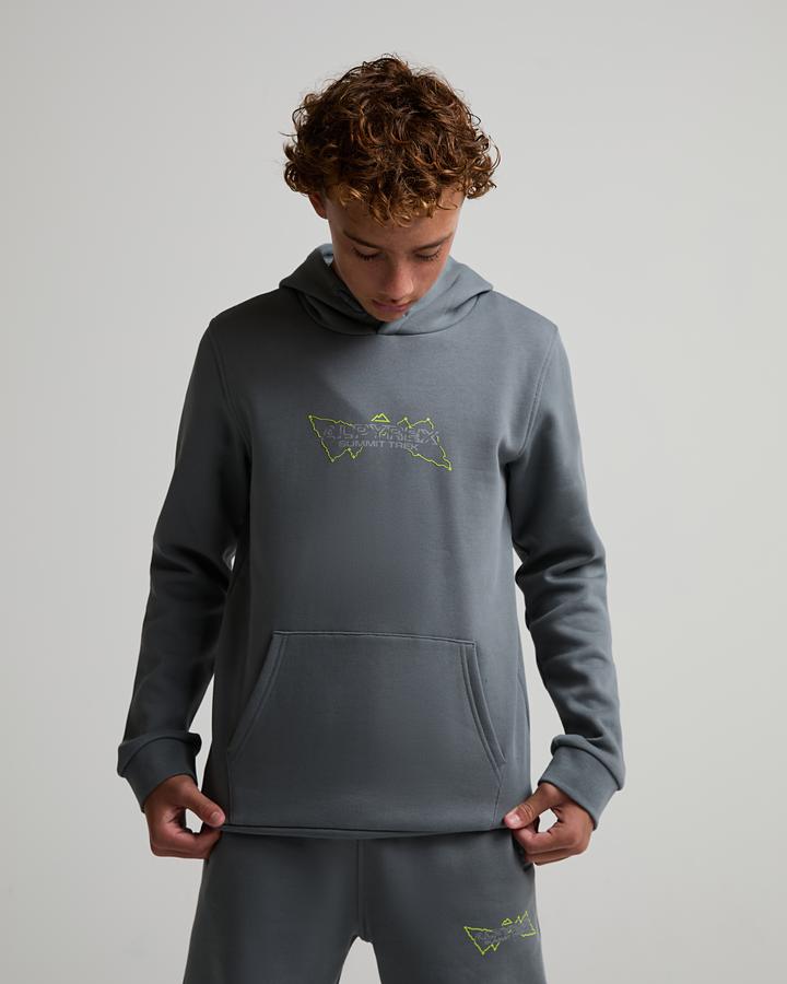 Alpyrex Junior Summit Trail Overhead Hoodie - Volcanic Veil Citrus Fusion