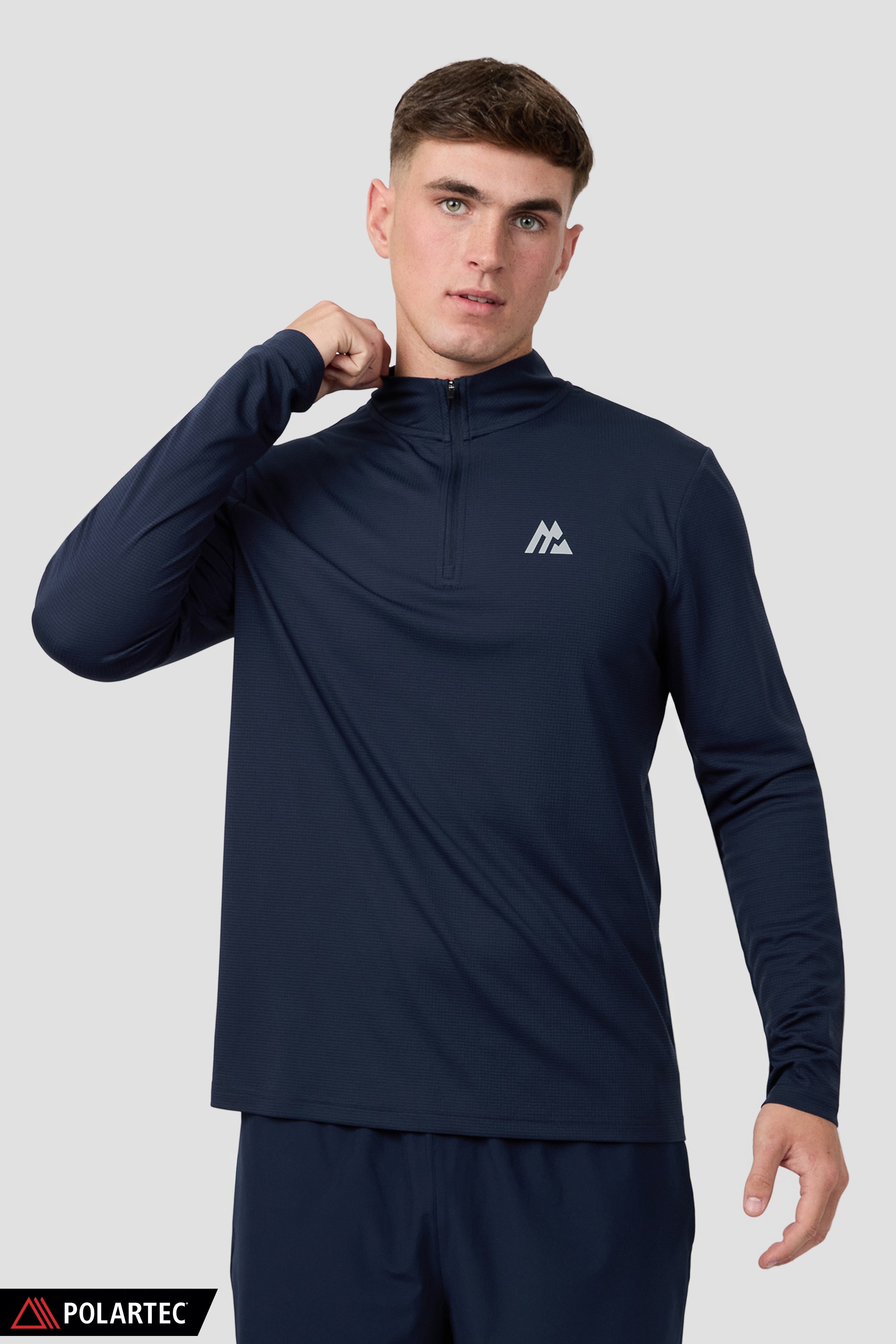 Montirex Peak Gridded Polartec® 1/4 Zip – Blue