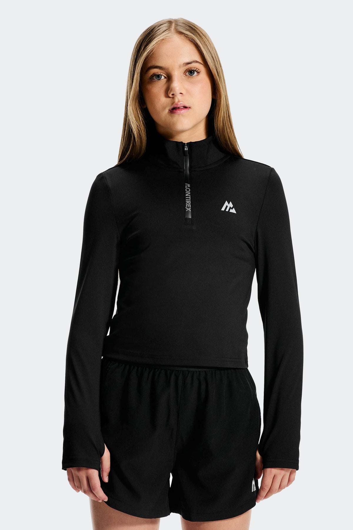Montirex Girls' Icon 1/4 Zip - Black