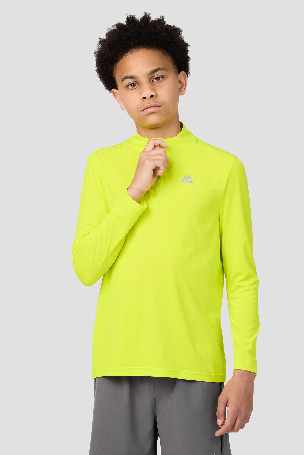 Montirex Junior Delta 1/4 Zip - Electric Lime