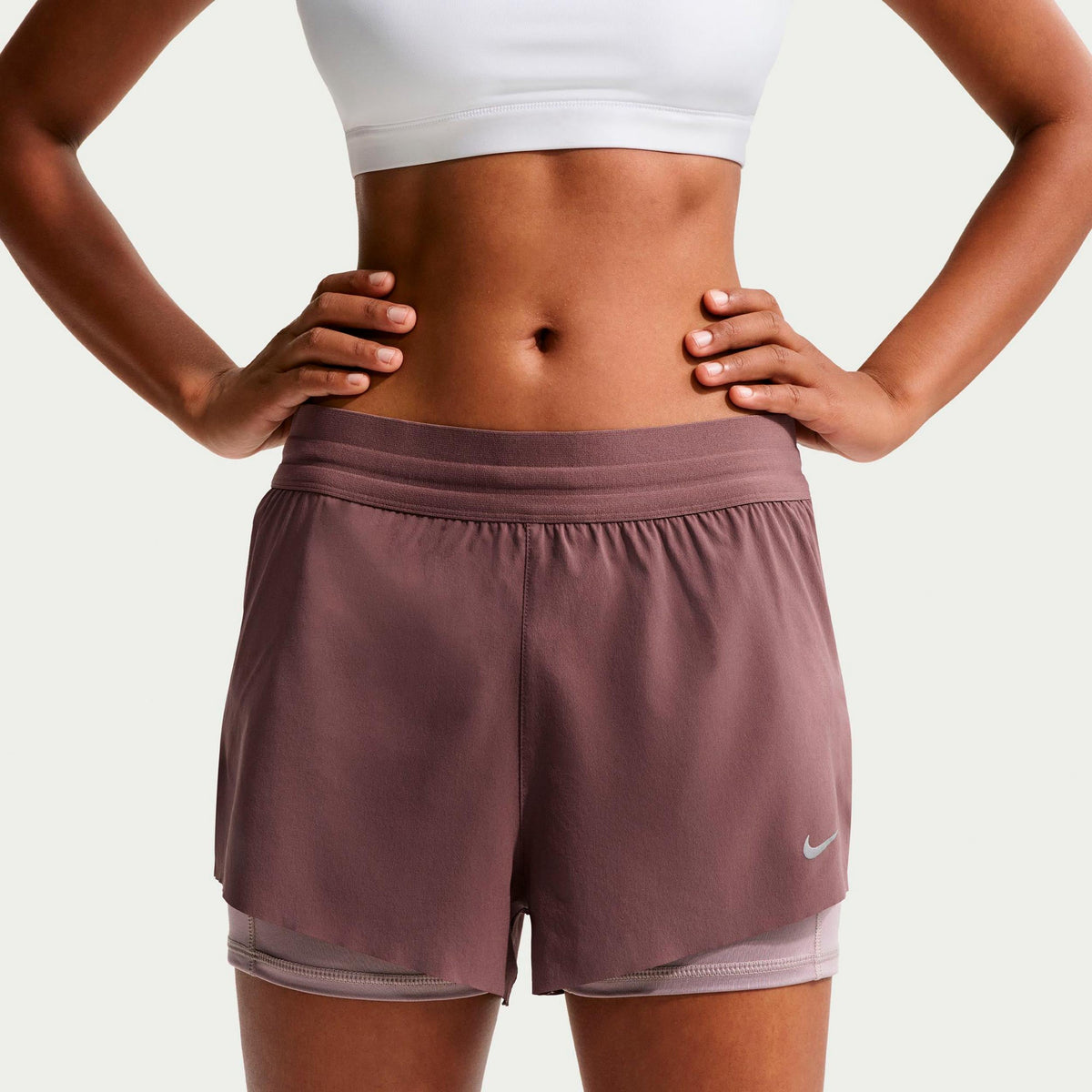 Nike Swift 2in1 Women's Running Shorts - Brown