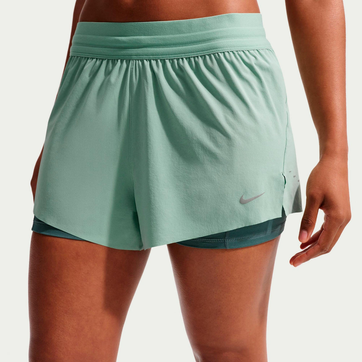 Nike Swift 2in1 Women's Running Shorts - Light Green