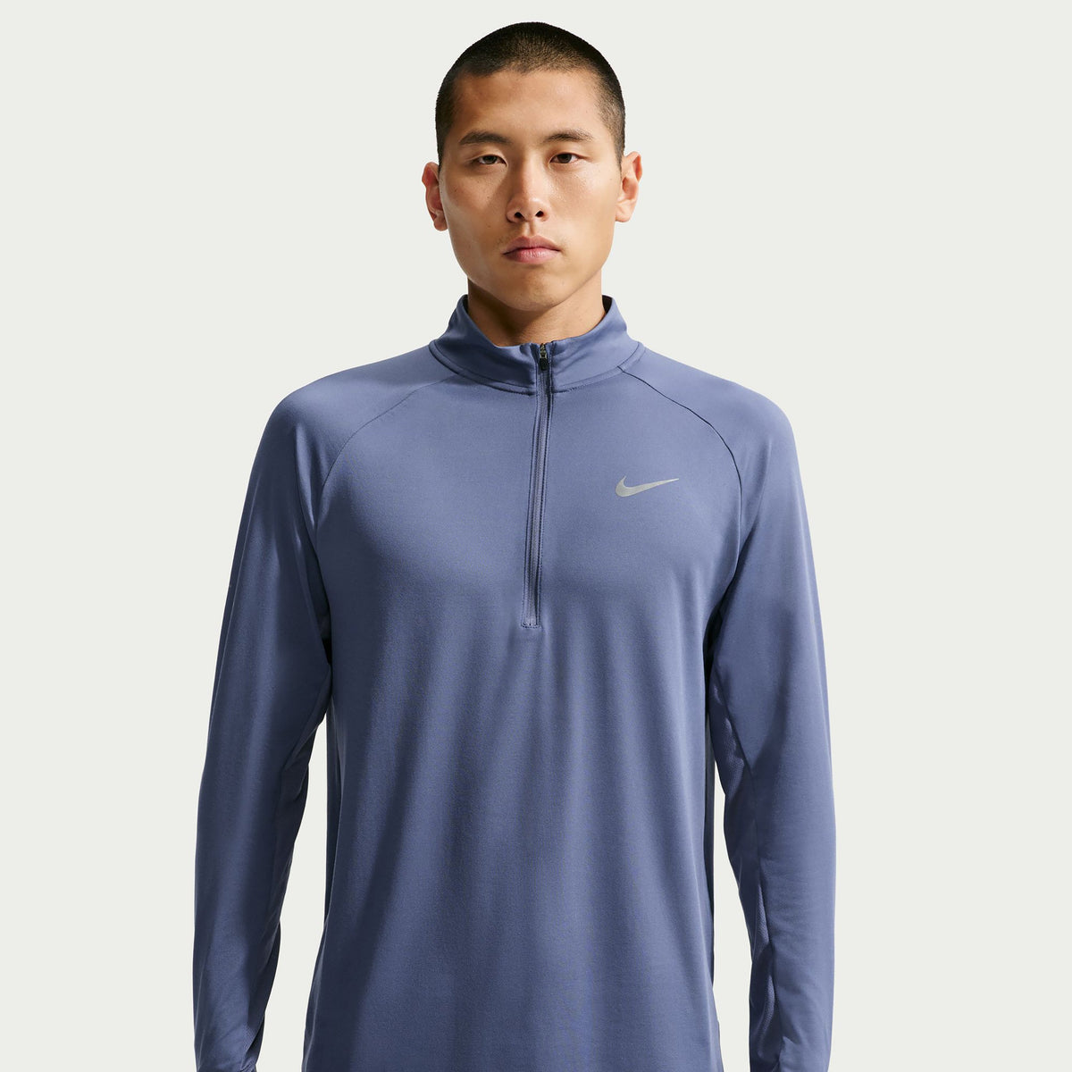 Nike Stride Half-Zip Running shirt Blue grey/silver