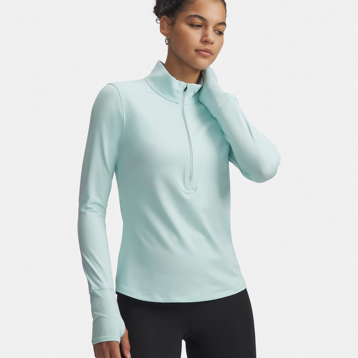 Under Armour Launch Pro Half Zip Women's Half Zip Top - Mint/Silver