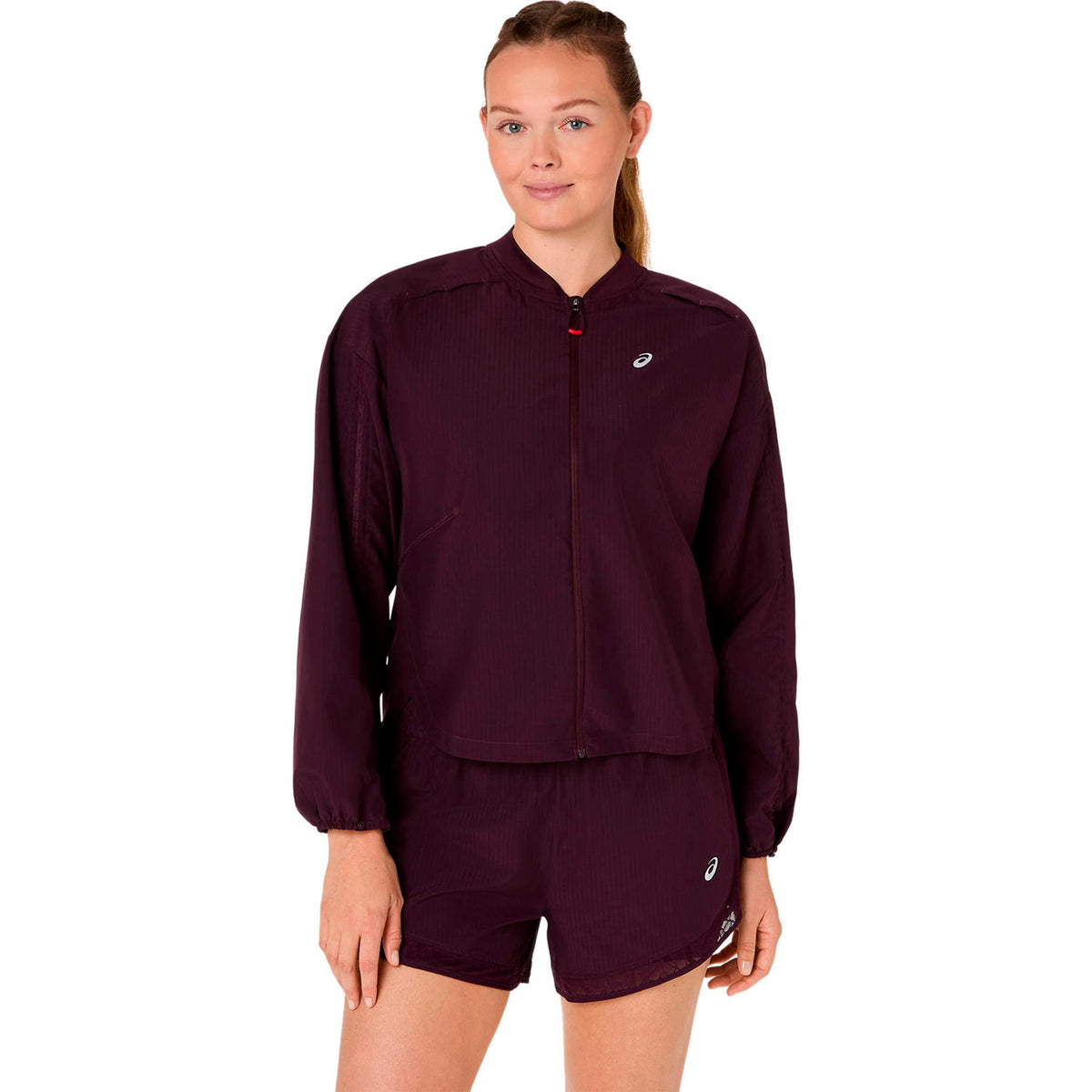 ASICS Nagino Adjustable Women's Running Jacket - Wine Red