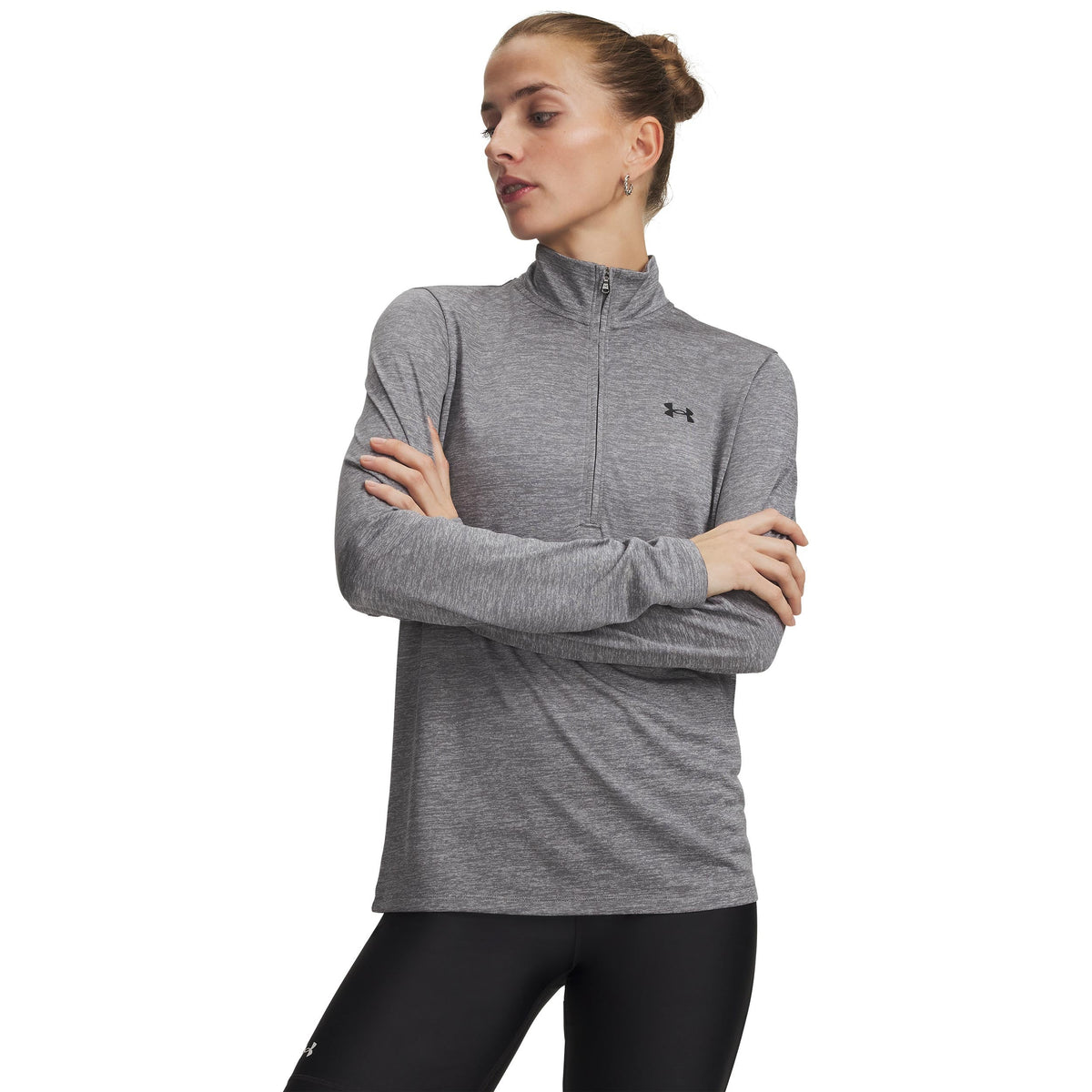 Under Armour Tech 1/2 Zip-Twist Women's Half Zip Top - Green/Black