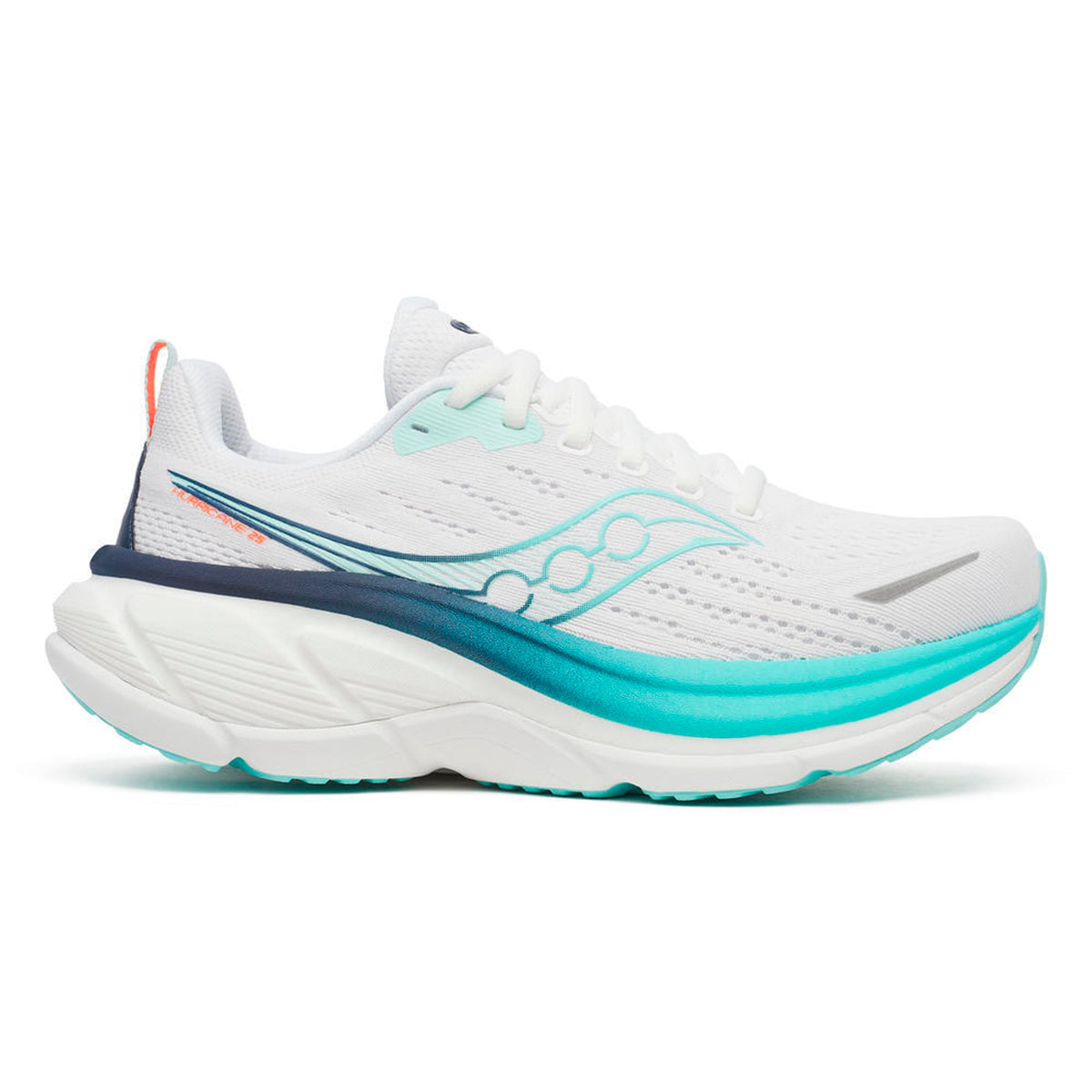 Saucony Hurricane 25 Women's Running Shoes - White/Dark Blue