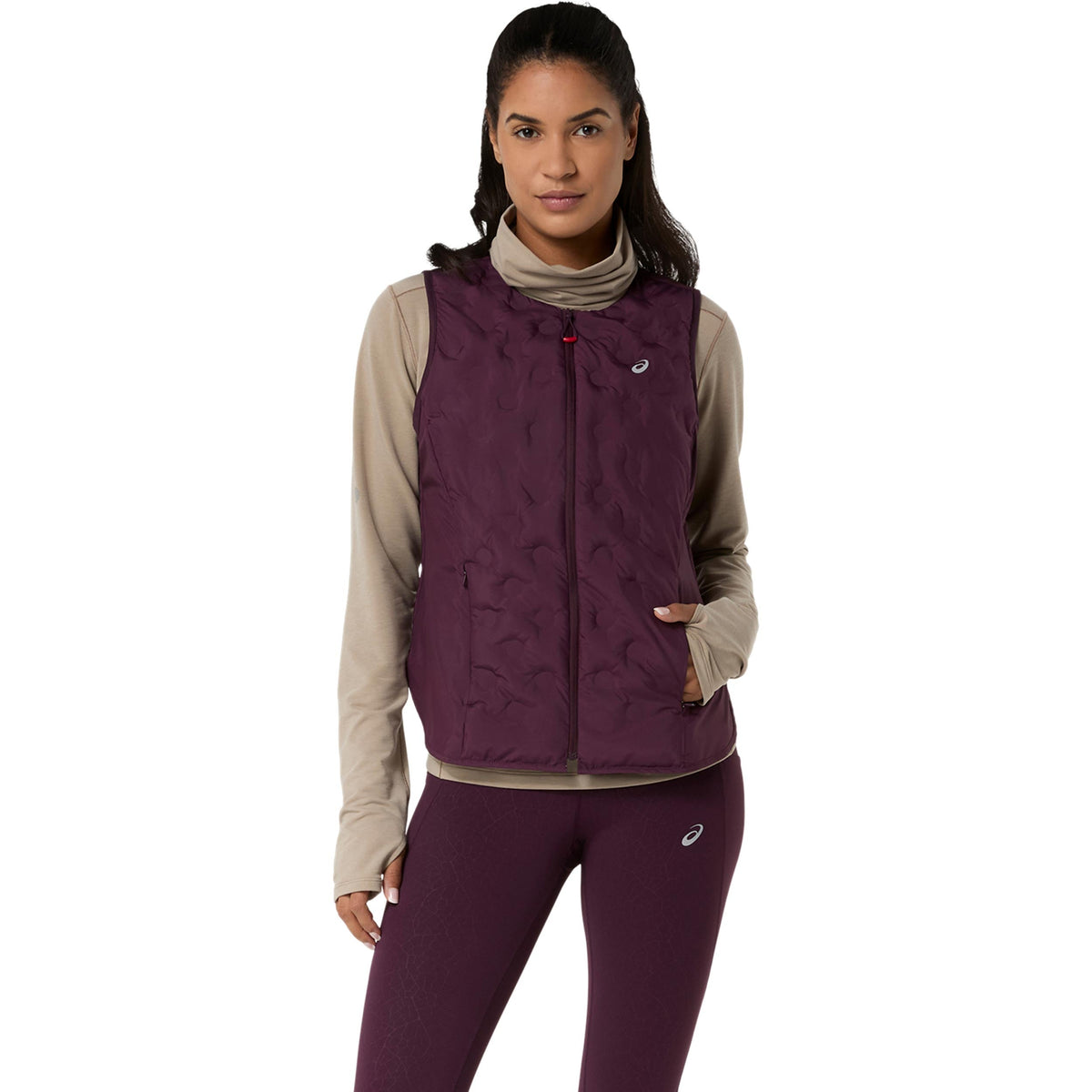 ASICS Nagino Padded Women's Tank Top - Wine Red