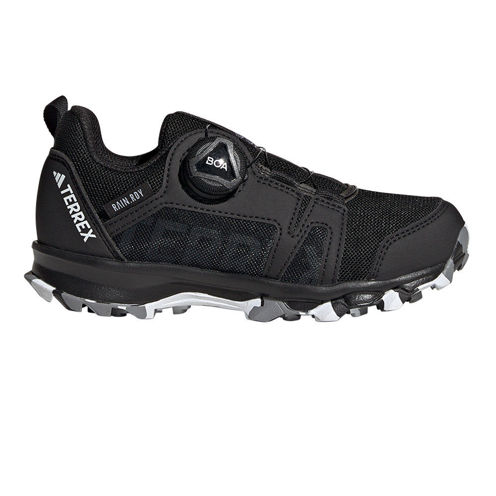 adidas Junior Terrex Agravic BOA RAIN.RDY Running Shoes - Core Black/Cloud White/Grey Three