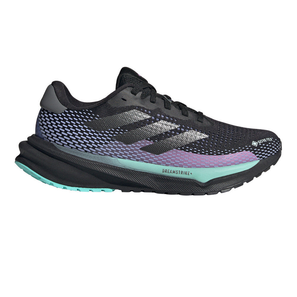 adidas Supernova GORE-TEX Women's Running Shoes - Core Black/Iron Metallic/Semi Flash Aqua