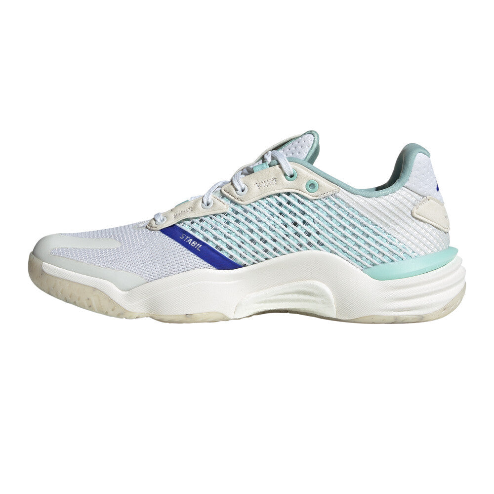 adidas Stabil 16 Men's Indoor Court Shoes - Cloud White/Lucid Blue/Semi Flash Aqua