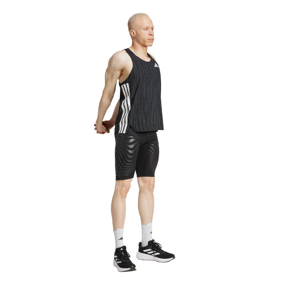 adidas Adizero Men's Running Vest - Black/Dark Grey/Carbon