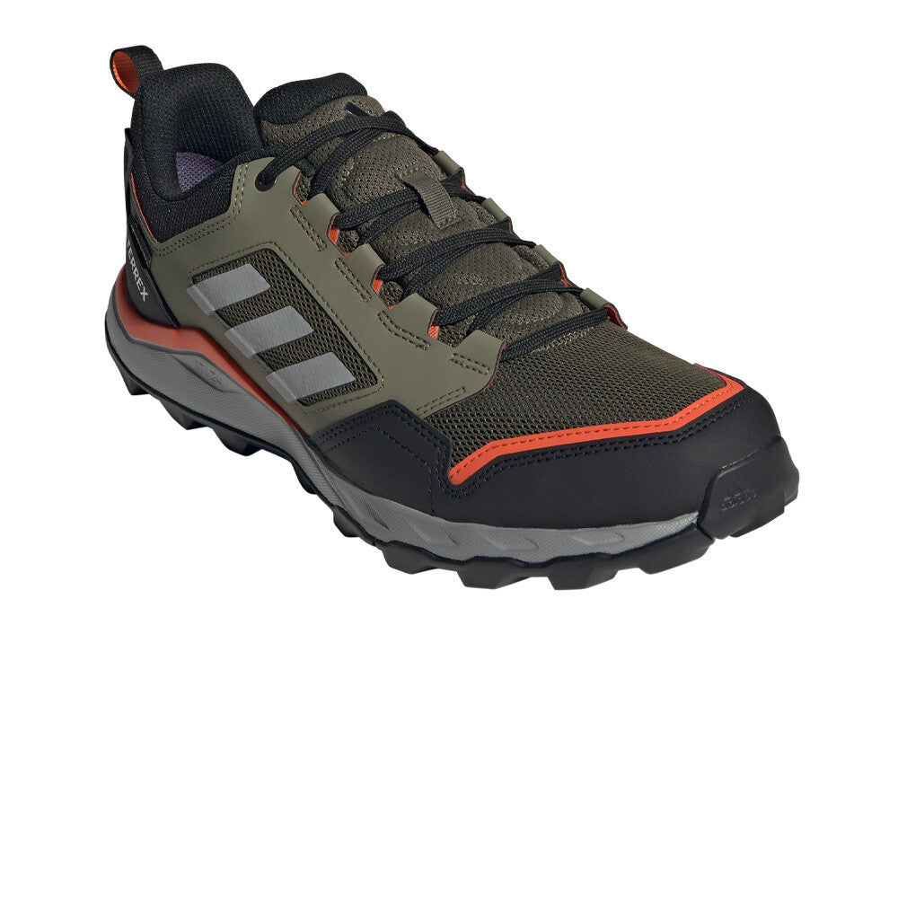 adidas Terrex Tracerocker 2.0 GORE-TEX Men's Trail Running Shoes - Olive Strata/Charcoal Solid Grey/Semi Impact Orange