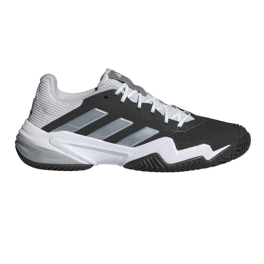 adidas Barricade 13 Men's Tennis Shoes - Black/White/Grey Three