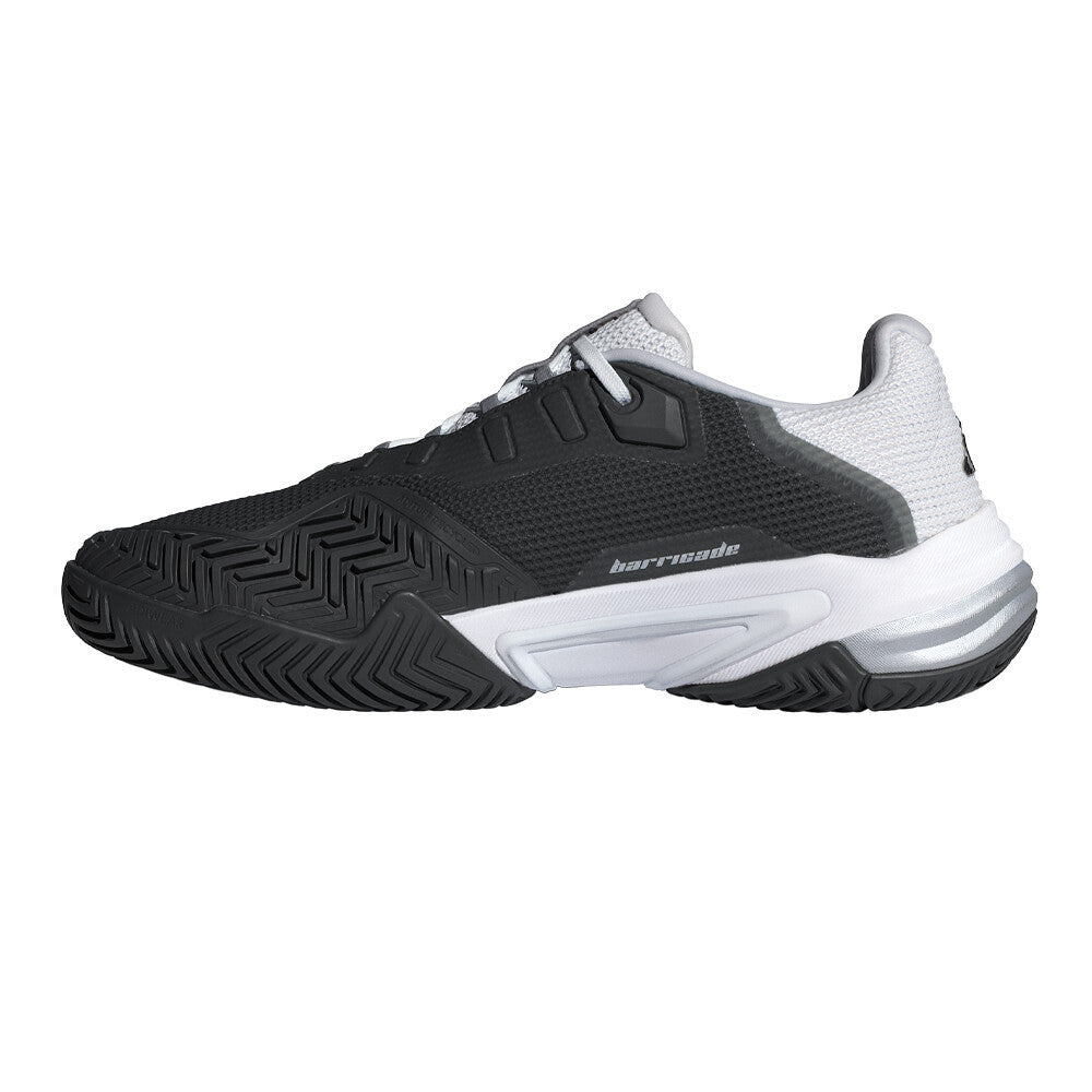 adidas Barricade 13 Men's Tennis Shoes - Black/White/Grey Three
