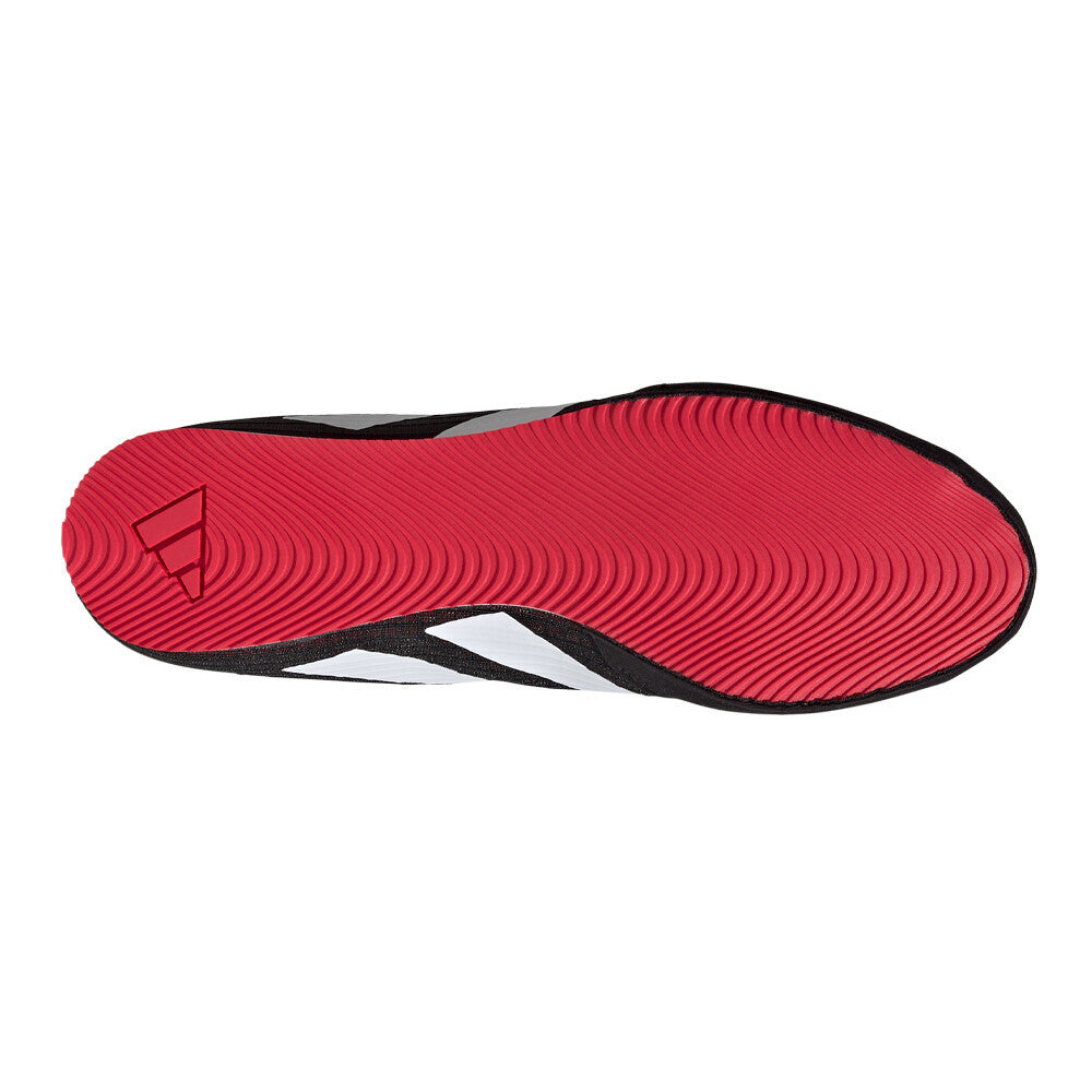 adidas Box Hog 4 Men's Boxing Shoes - Core Black/Cloud White/Pure Ruby