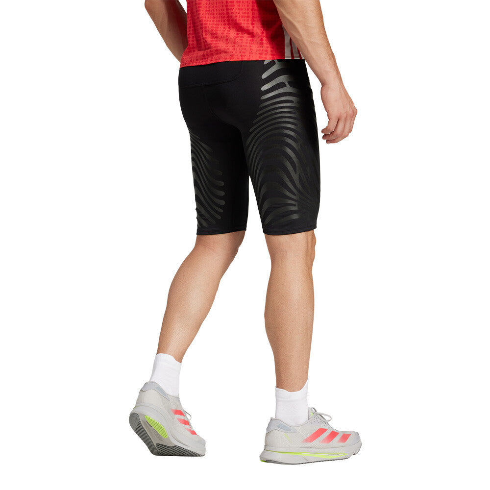 adidas Adizero Control Men's Running Tight Shorts - Black