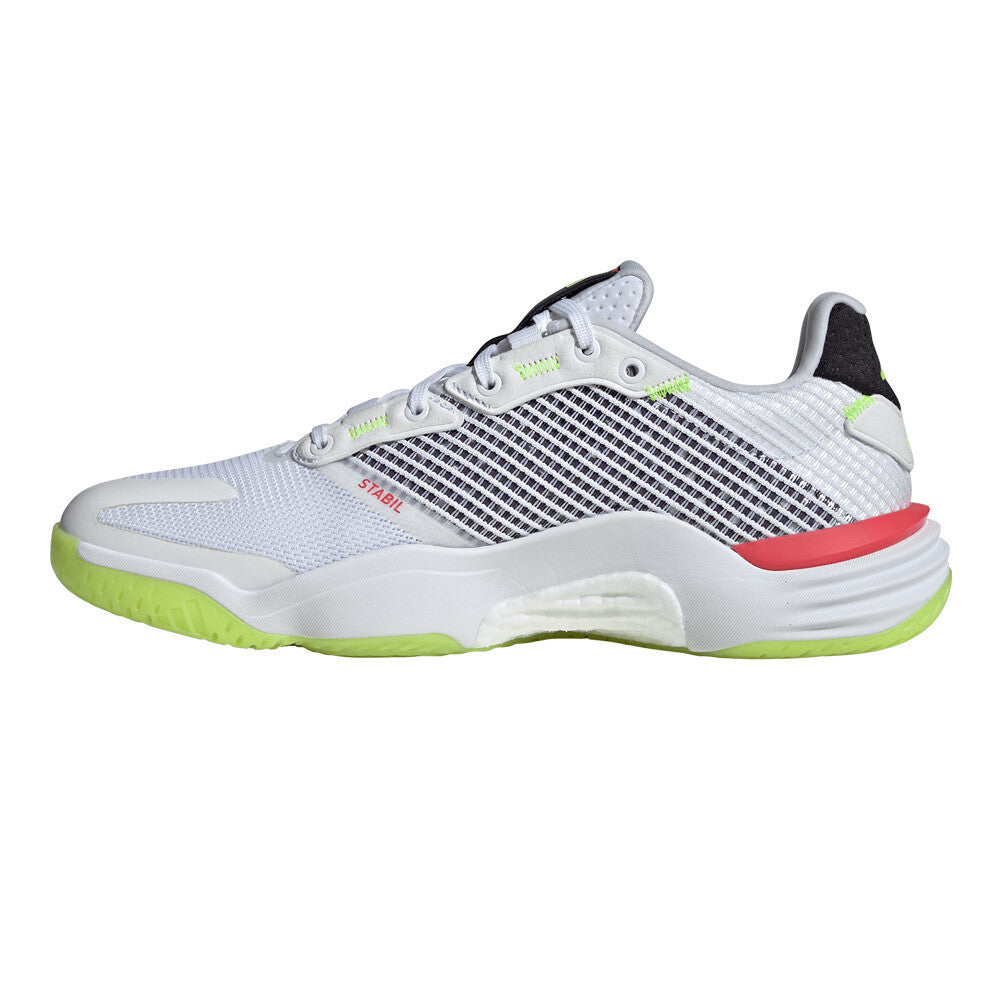 adidas Stabil 16 Men's Indoor Court Shoes - Cloud White/Aurora Metallic/Aurora Plum