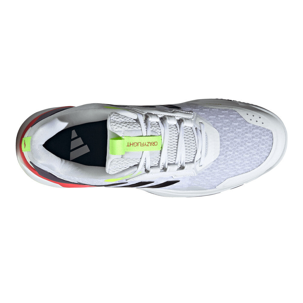 adidas Crazyflight 6 Men's Indoor Court Shoes - Cloud White/Aurora Metallic/Semi Lucid Red