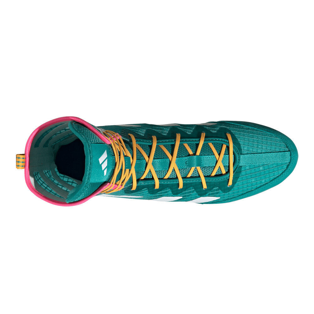 adidas Box Hog 4 Men's Boxing Shoes - Pure Teal/Cloud White/Lucid Pink