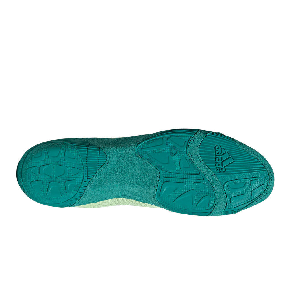 adidas Adizero Mat Wizard 6 Men's Wrestling Boots - Semi Spark Green/Cloud White/Pure Teal