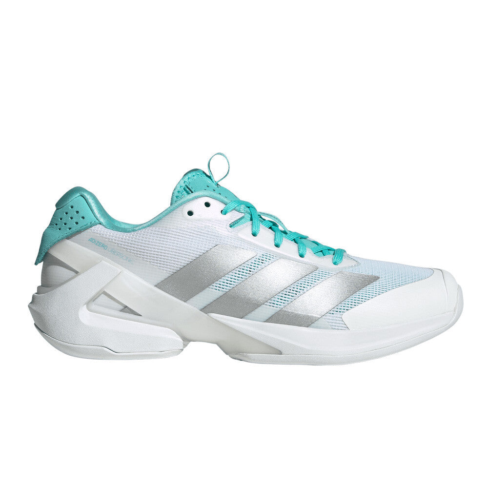 adidas Adizero Ubersonic 5 Women's Tennis Shoes - Cloud White/Silver Metallic/Mint Tone