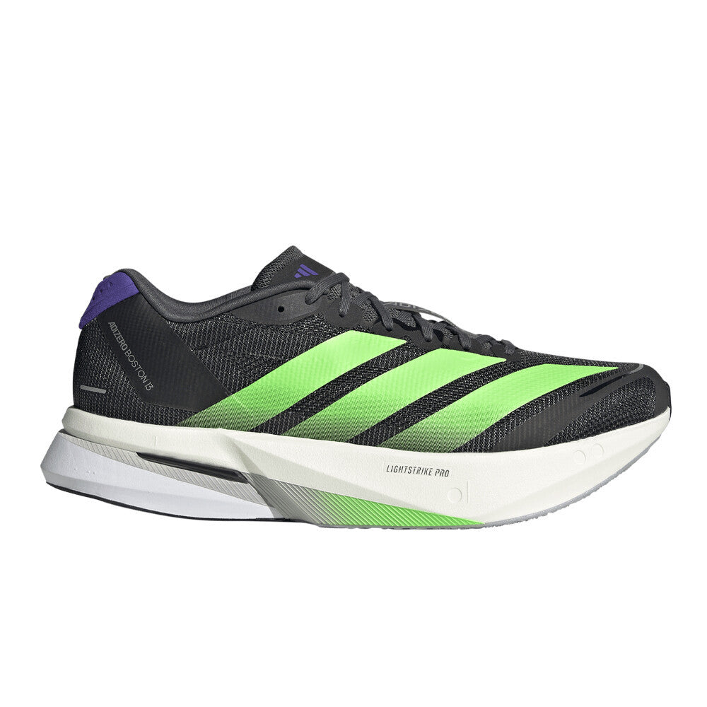 adidas Adizero Boston 13 Men's Running Shoes - Core Black/Lime Burst/Energy Ink