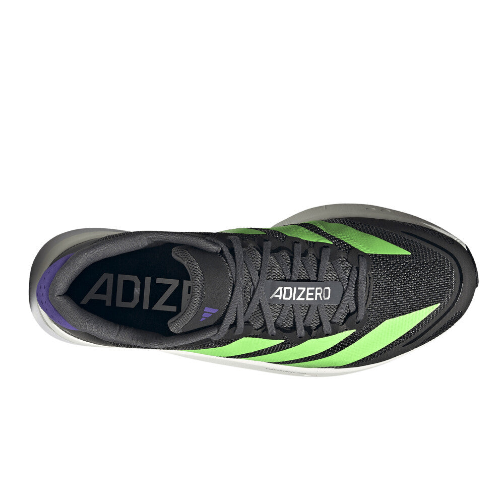 adidas Adizero Boston 13 Men's Running Shoes - Core Black/Lime Burst/Energy Ink