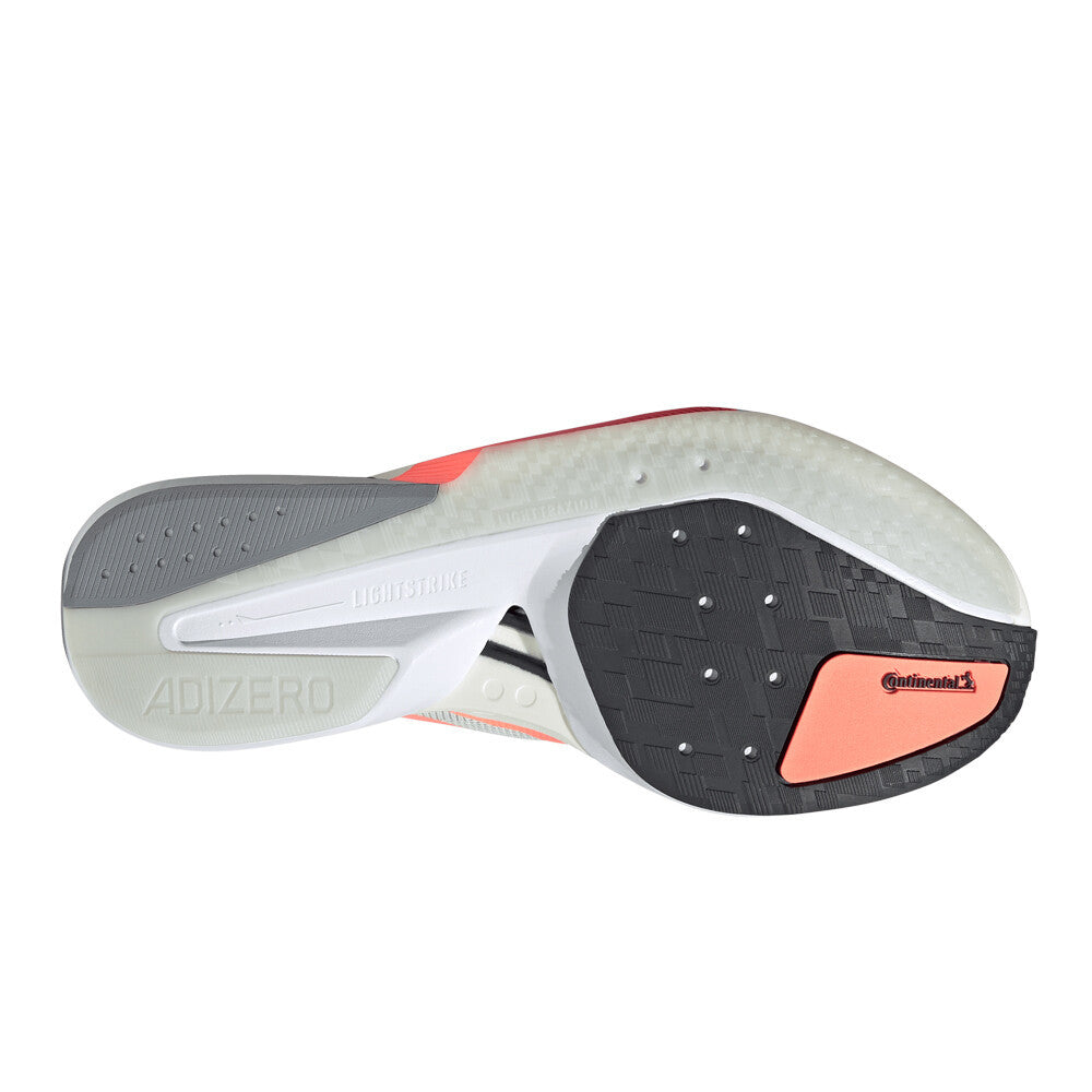 adidas Adizero Boston 13 Men's Running Shoes - Off White/Lucid Orange/Grey