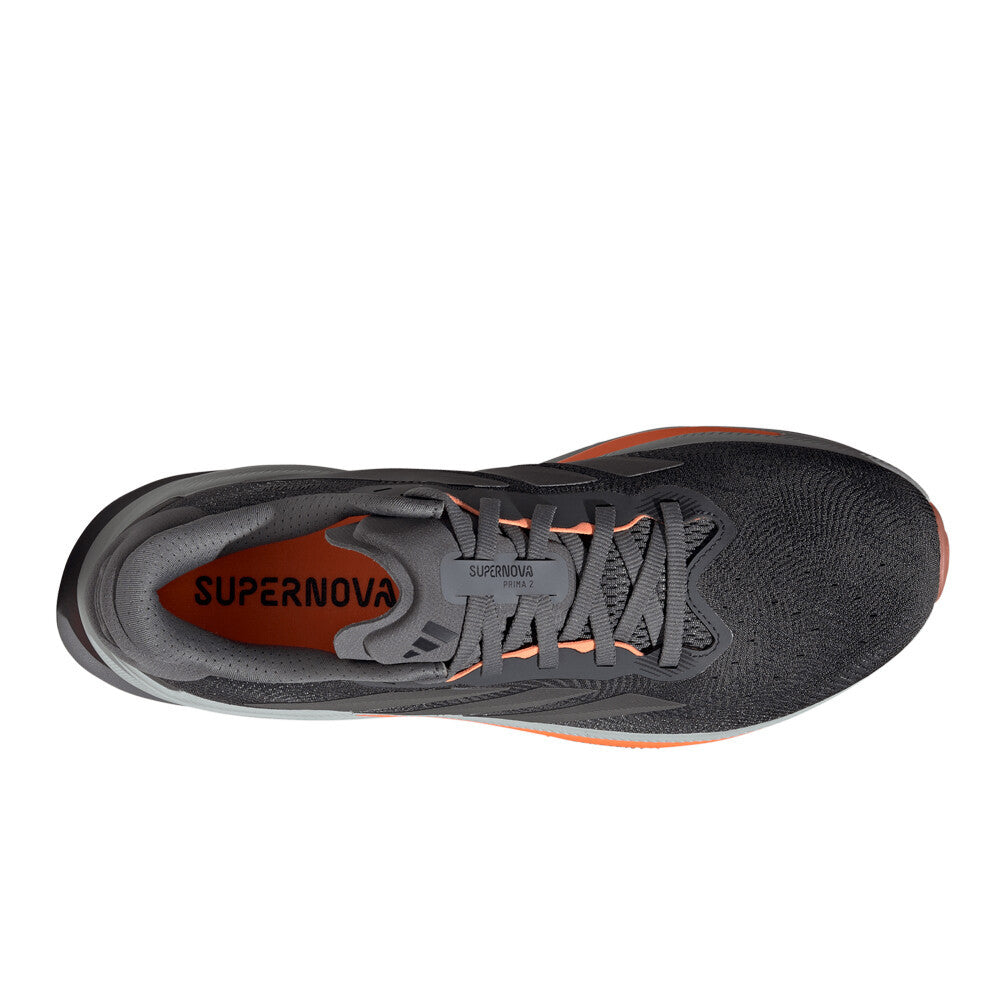 adidas Supernova Prima 2 Men's Running Shoes - Grey Four/Iron Metallic/Lucid Orange