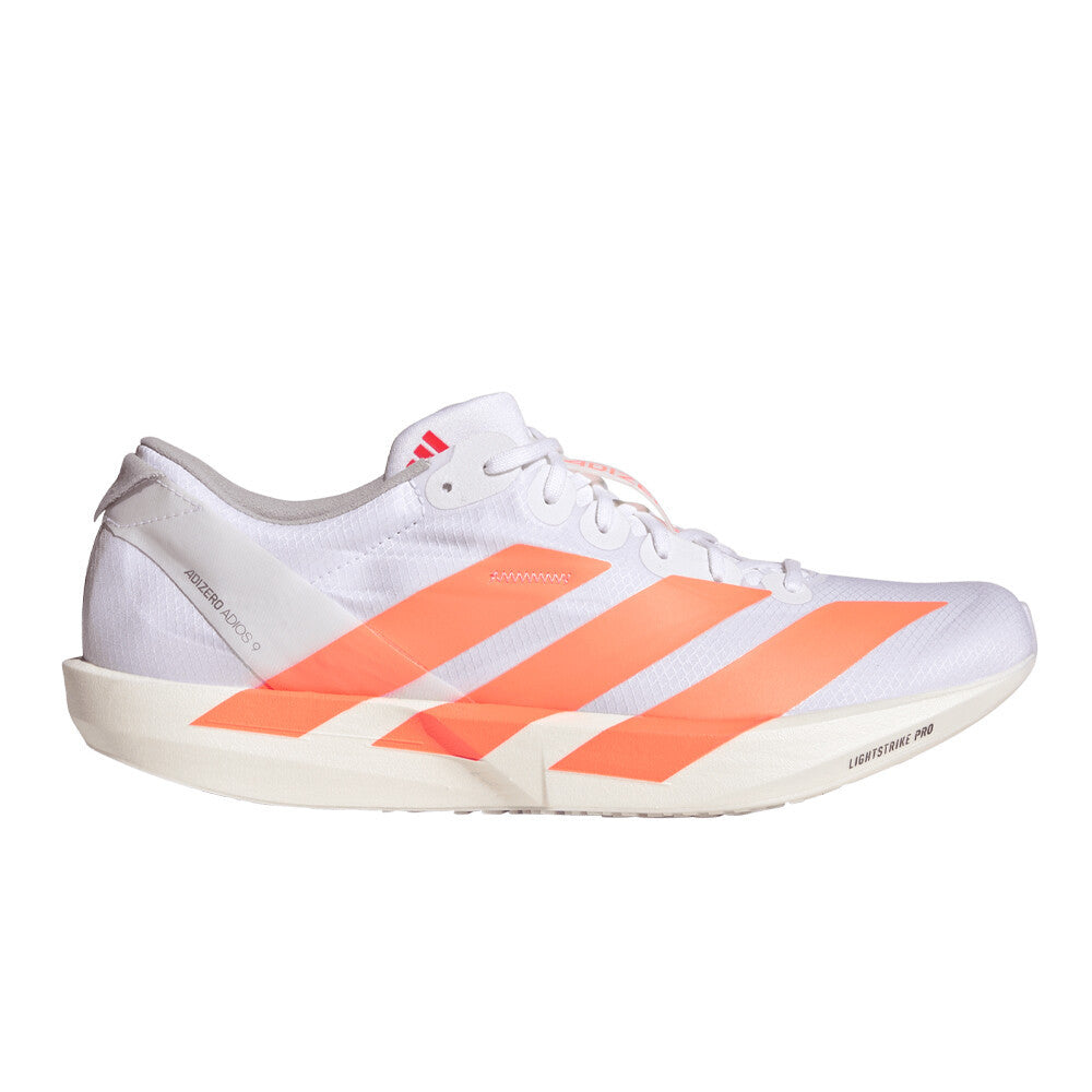 adidas Adizero Adios 9 Men's Running Shoes - White/Lucid Orange/Lucid Red