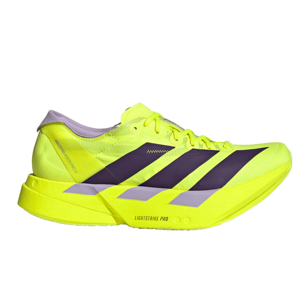 adidas Adizero Adios Pro 4 Women's Running Shoes - Solar Yellow/Aurora Plum/Powder Plum